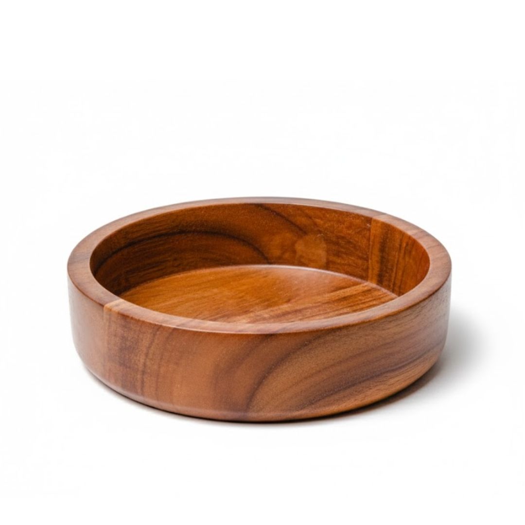 Straight Cut Bowl: Elegant Acacia Wood Tableware